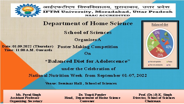 Poster Making Competition on Balanced Diet for Adolescence