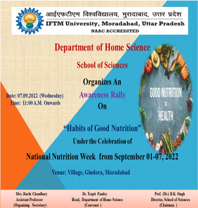 An Awareness Rally On Habits of Good Nutrition Under the Celebration of National Nutrition Week