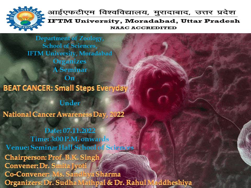 Seminar on BEAT Cancer: Small Steps Everyday under National Cancer Awareness Day, 2022