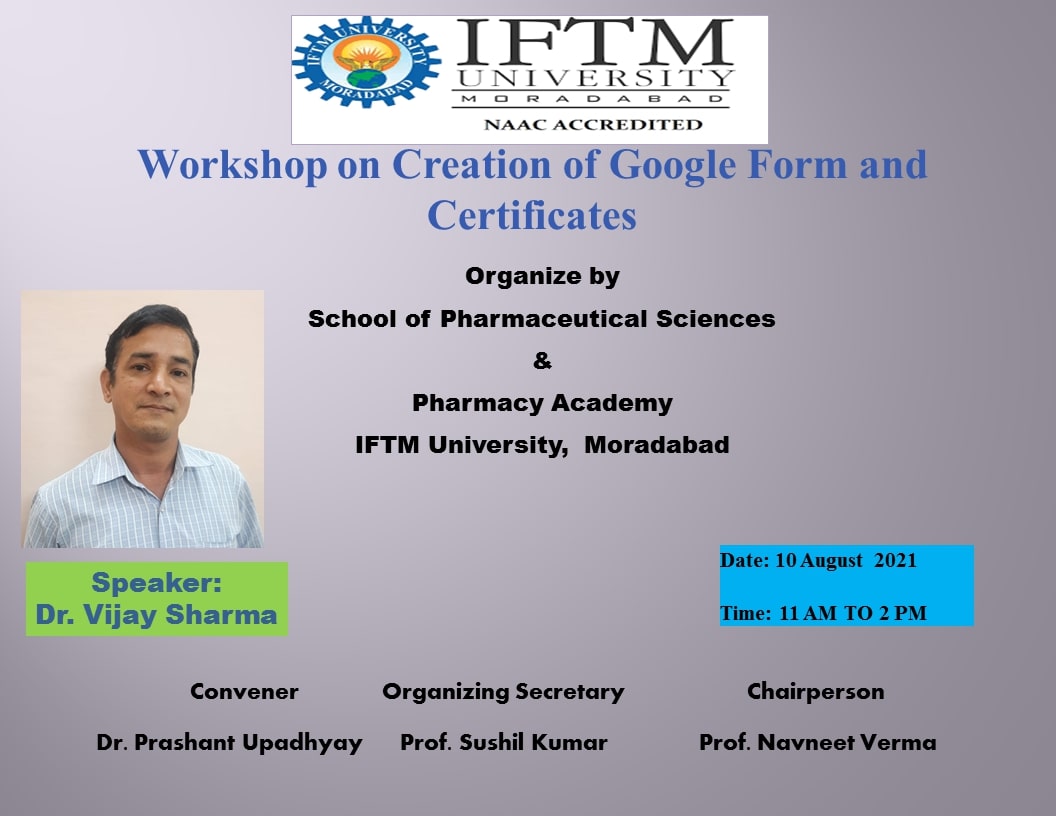 Workshop on Creation of Google Form and Certificates