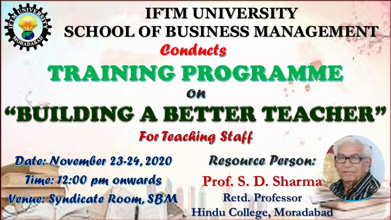 Training Programme on “Building a Better Teacher”