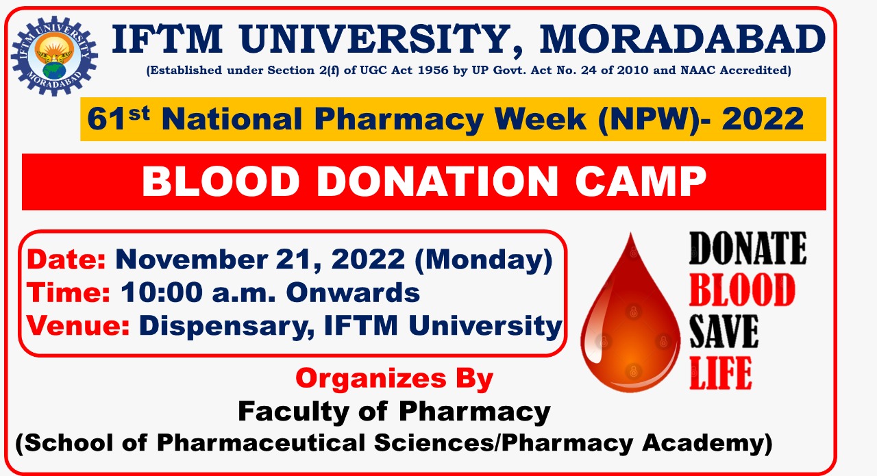 Blood Donation Camp on 61st National Pharmacy Week