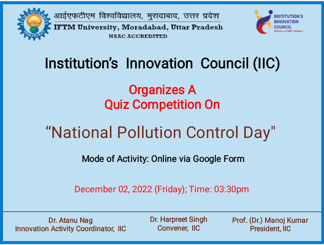 Quiz Competition on National Pollution Control Day