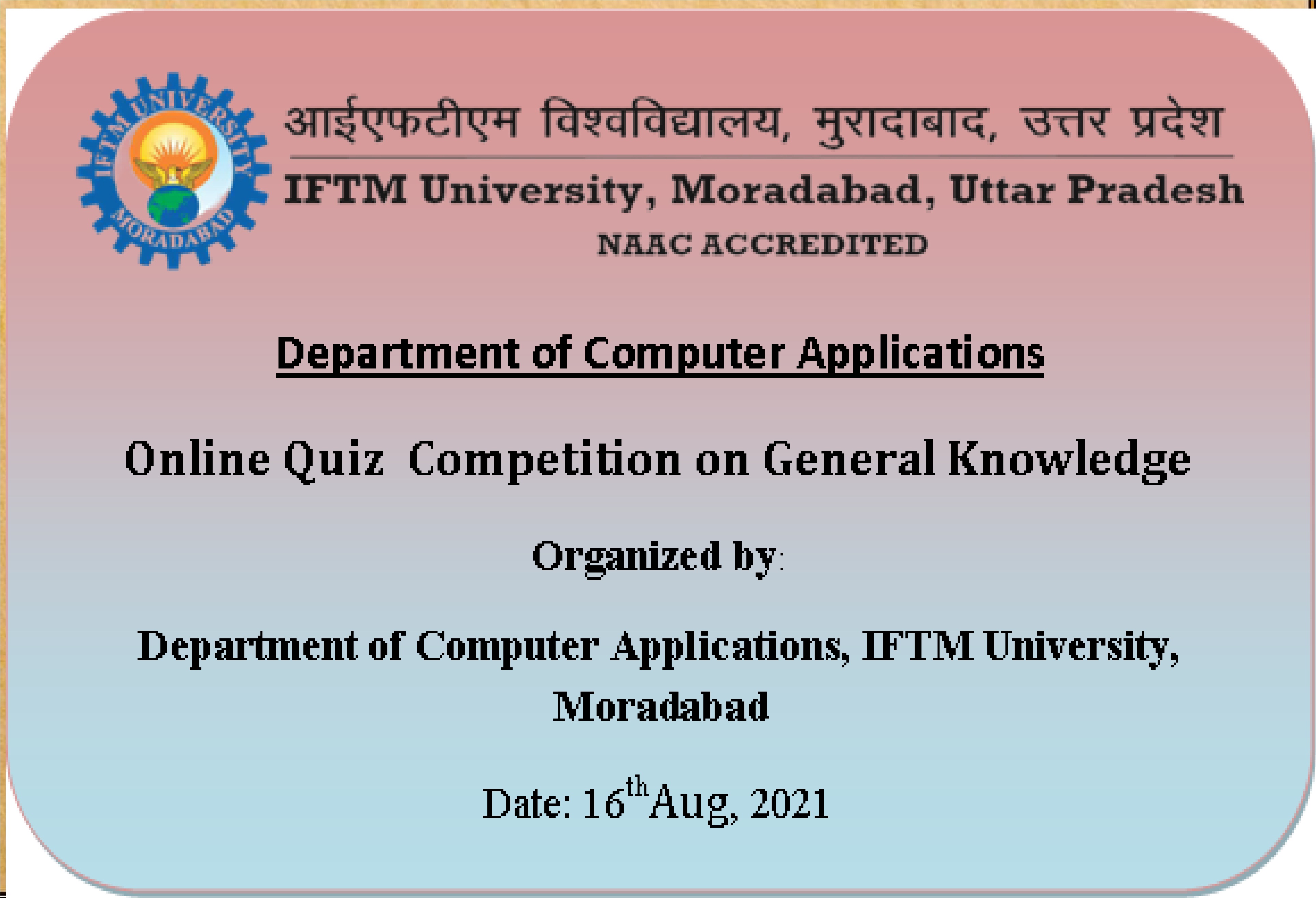 Online Quiz Competition on General Knowledge