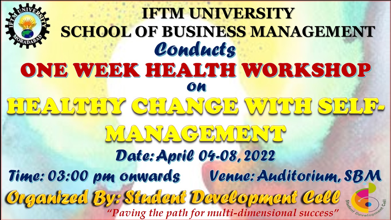 One Week Health Workshop on Healthy Change With Self Management