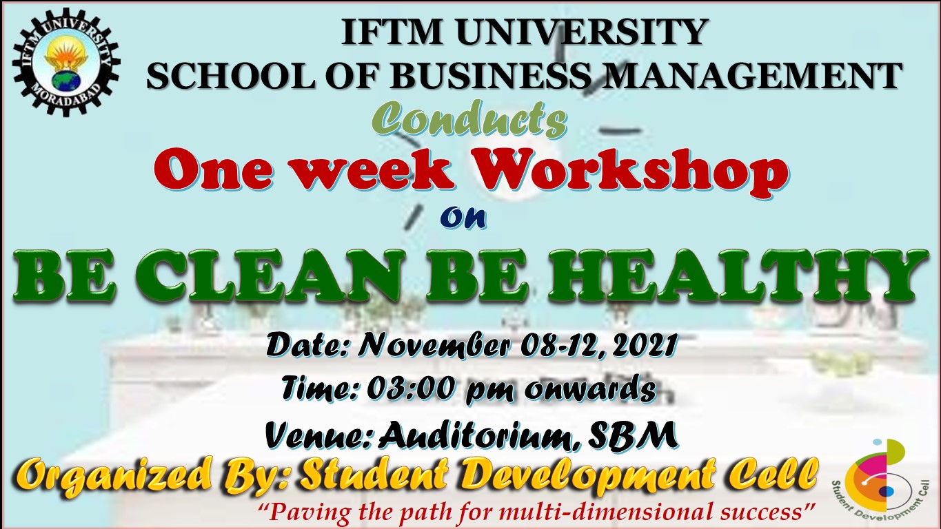 One week workshop on Be Clean & Be Healthy