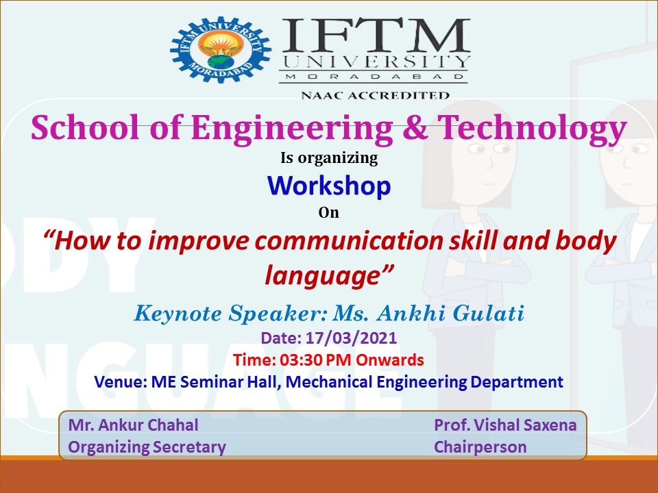 Workshop on  How to Improve communication skill and body language 