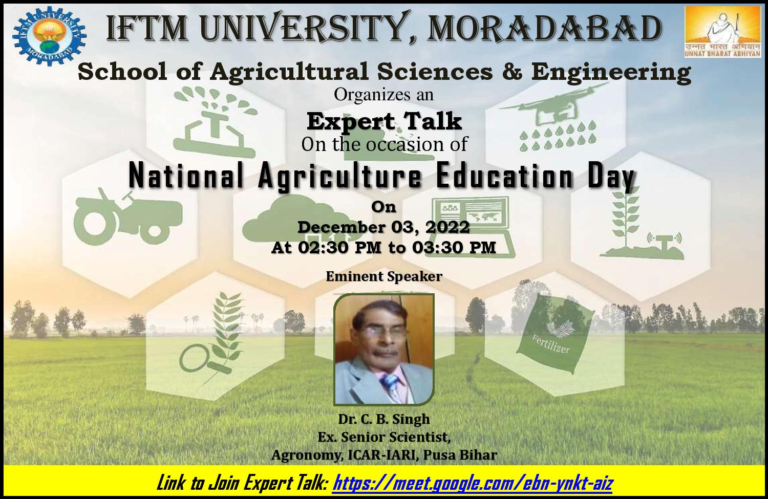 Expert Talk on National Agriculture Education Day