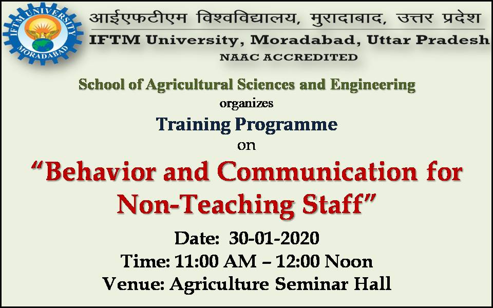 Training Program on Behavior and Communication for NonTeaching Staff