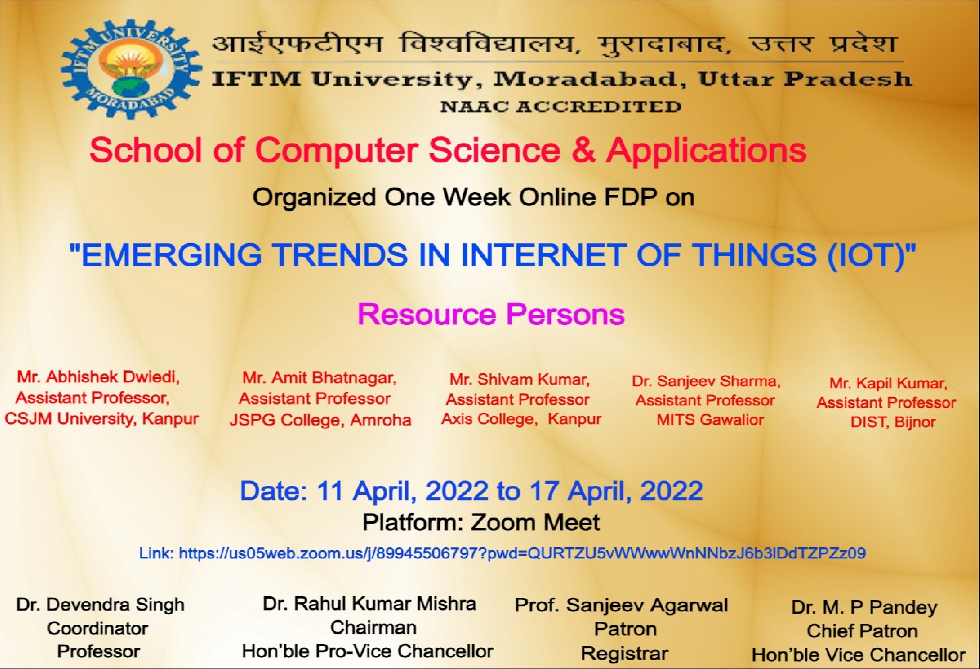 Faculty Development Programme on Emarging Trands in Internet of Things(IoT)