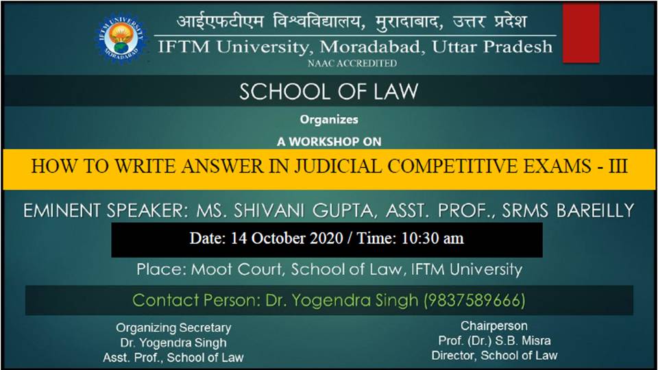 How to write Answers in Judicial Competitive Exams-III