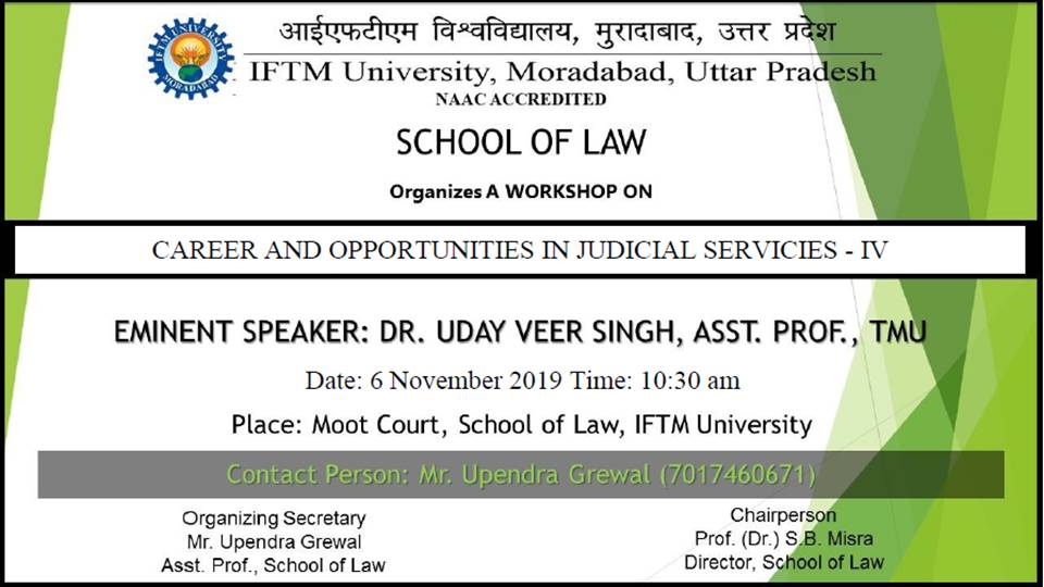 Career & Opportunities in Judicial Services-IV