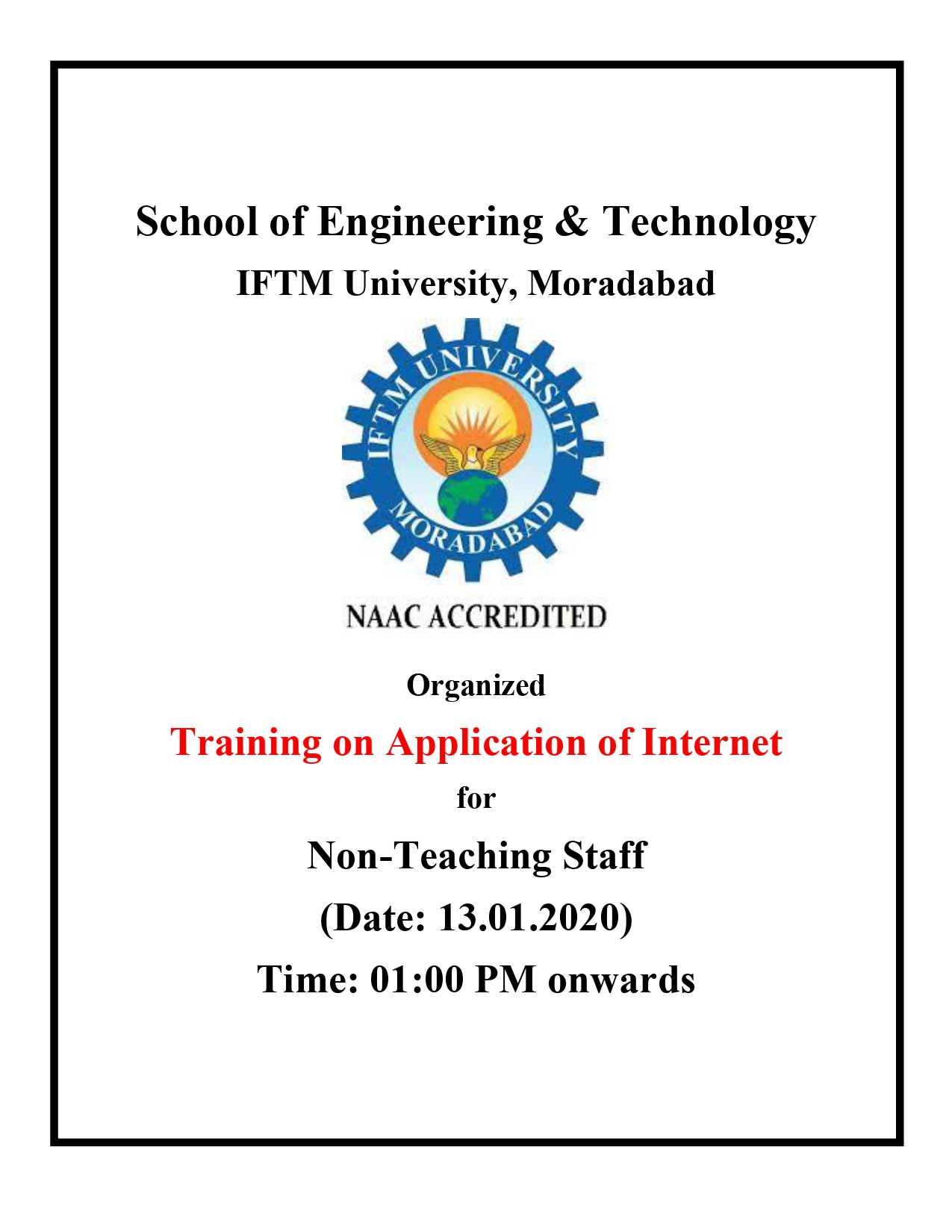 Training on Applications of Internet