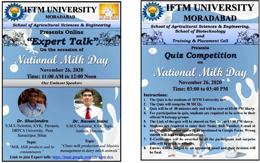 Expert Lecture & Quiz Competition on National Milk Day