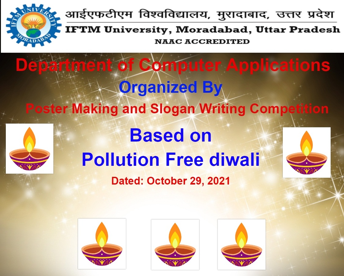 Poster Making and Slogan Writing Competition Based on Pollution Free Diwali