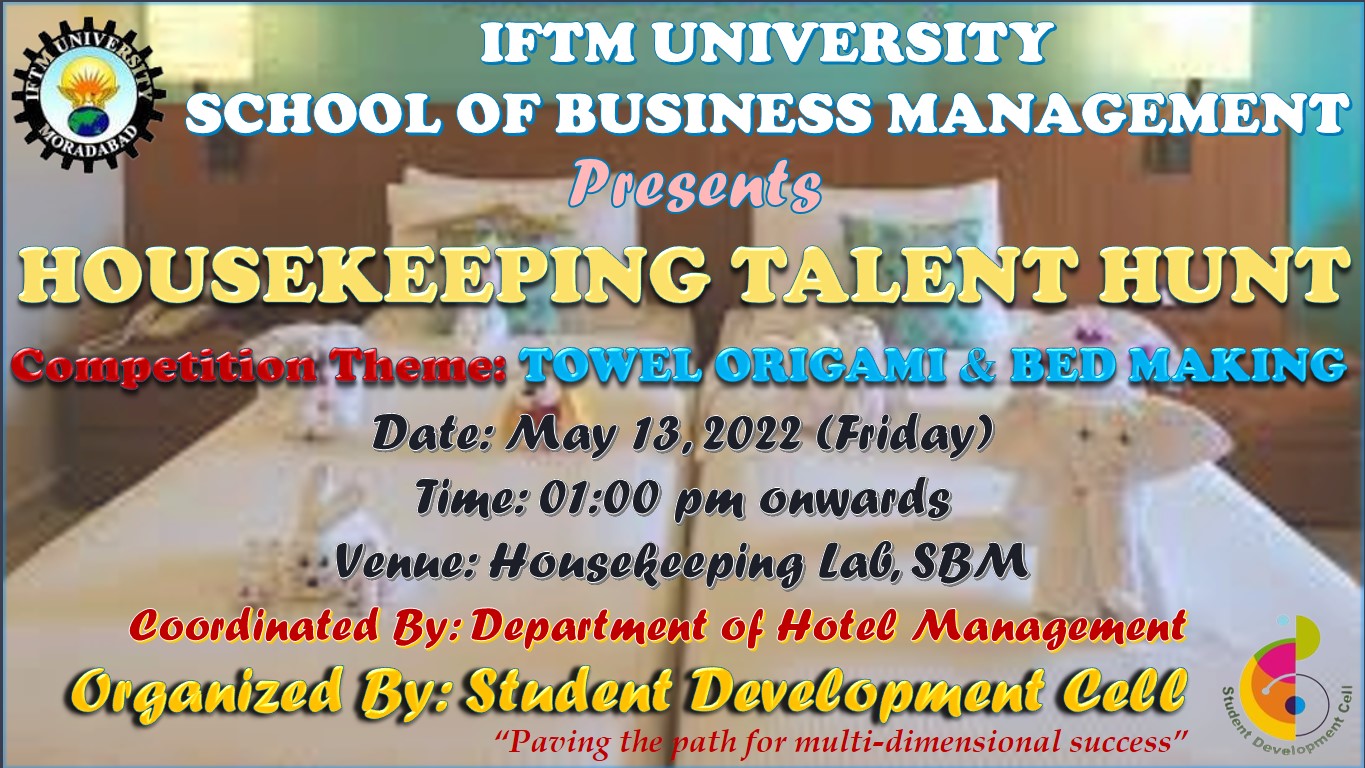 Housekeeping Talent Hunt - Towel Origami and Bed Making Competition