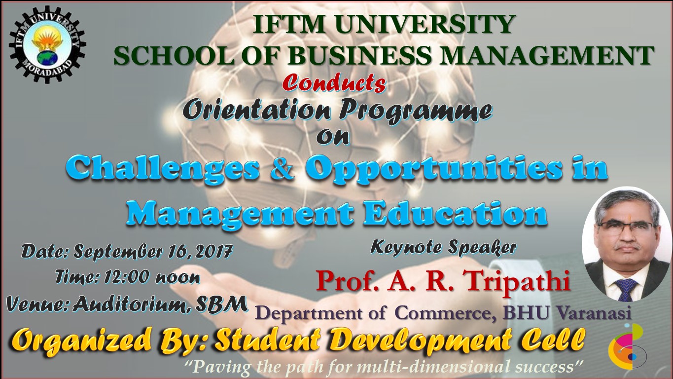 Guest Lecture on “Challenges and Opportunities in Management Education”