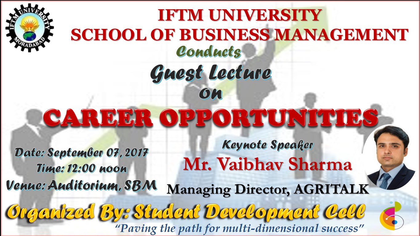 Guest Lecture on “Career Opportunities”