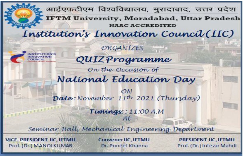 Quiz Competition on National Education Day