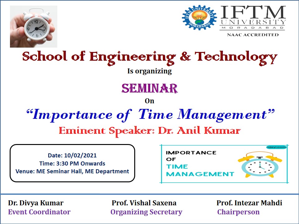 Seminar on Importance of Time management