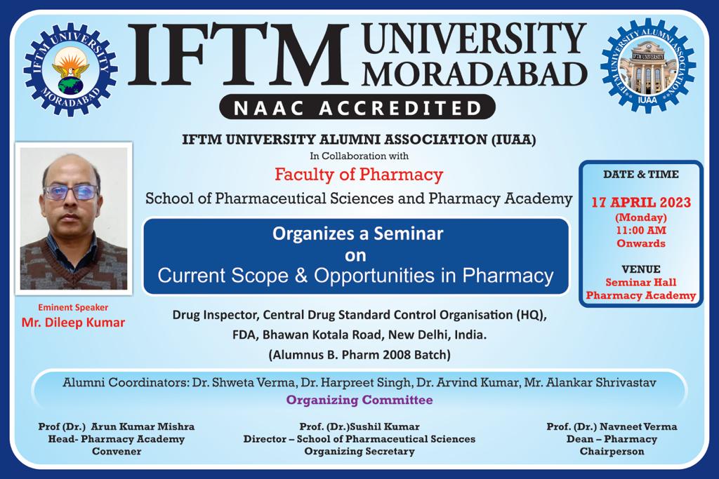Seminar on Current Scope & Opportunities in Pharmacy