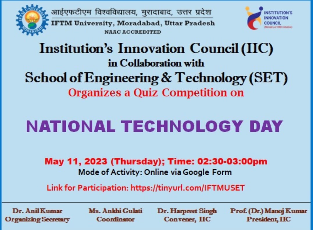 Quiz Competition on National Technology Day