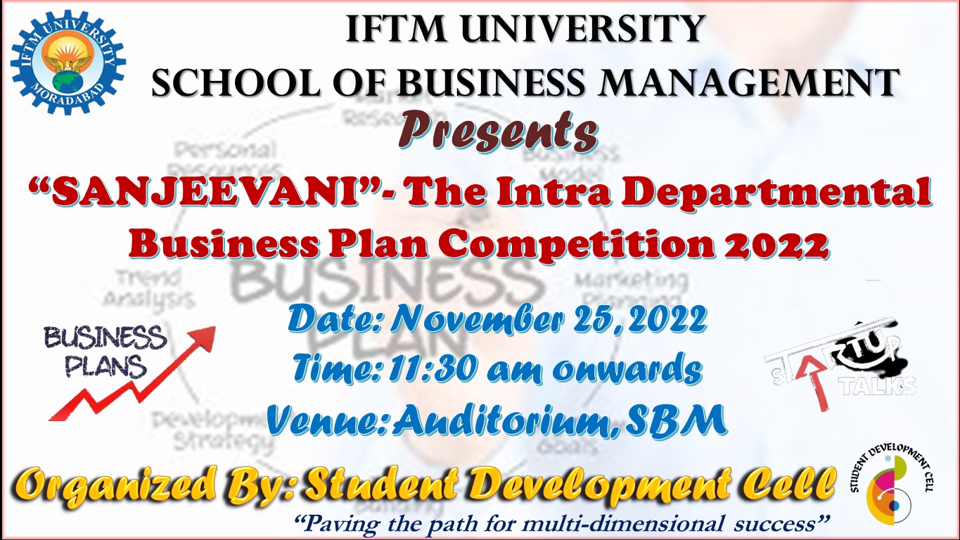 “SANJEEVANI” – The Intra Departmental Business Plan Competition 2022