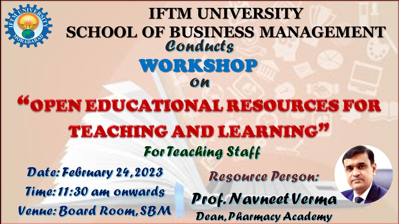 Workshop on “Open Educational Resources for Teaching and Learning”