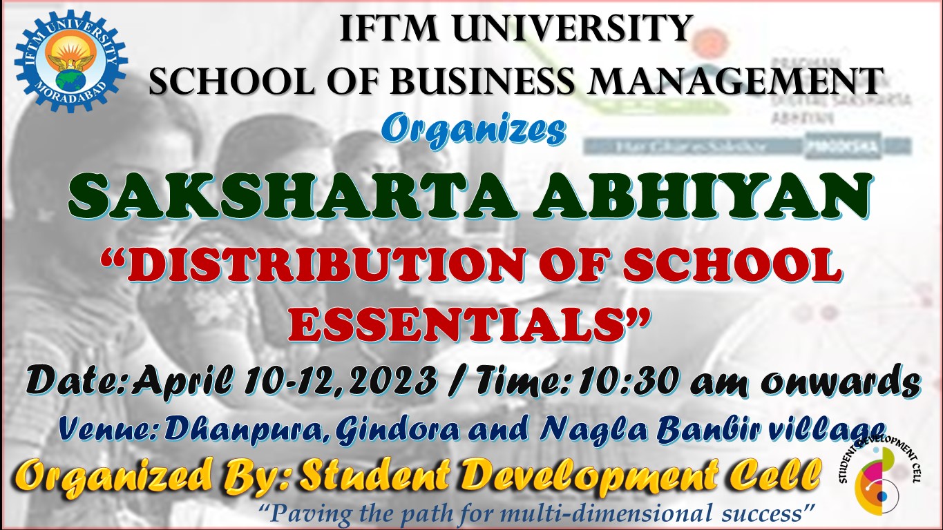 Saksharta Abhiyan: Distribution of Essentials  to under privileged Children