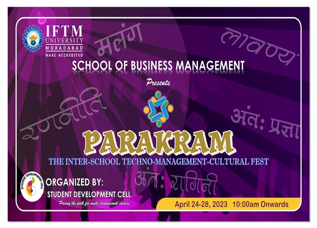 PARAKRAM 2023 – The Inter School Techno-Management-Cultural Fest