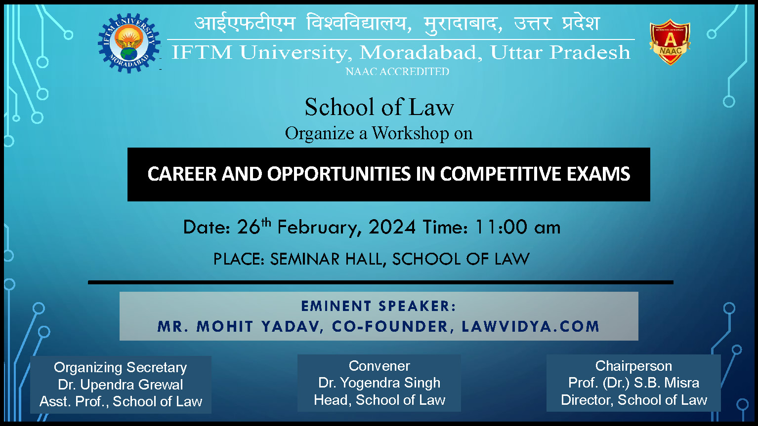 Workshop on Career Opportunities in Competitive Exams
