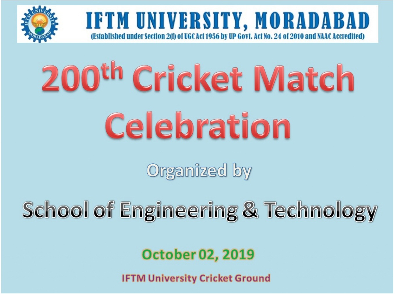 200th Cricket Match Celebration