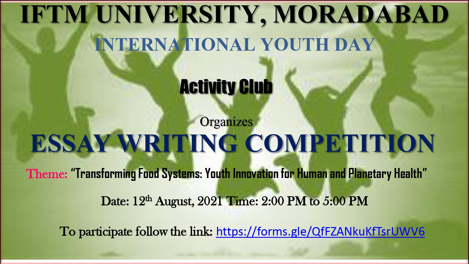 Essay Writing Competition on International Youth Day