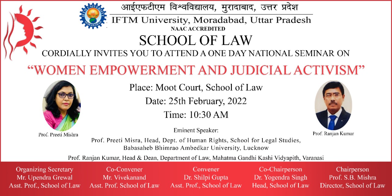 National Seminar on Woman Empowerment & Judicial Activism