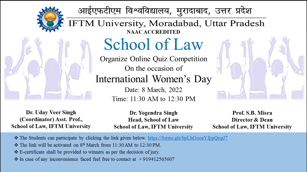 Online Quiz Competition On  International Women’s Day