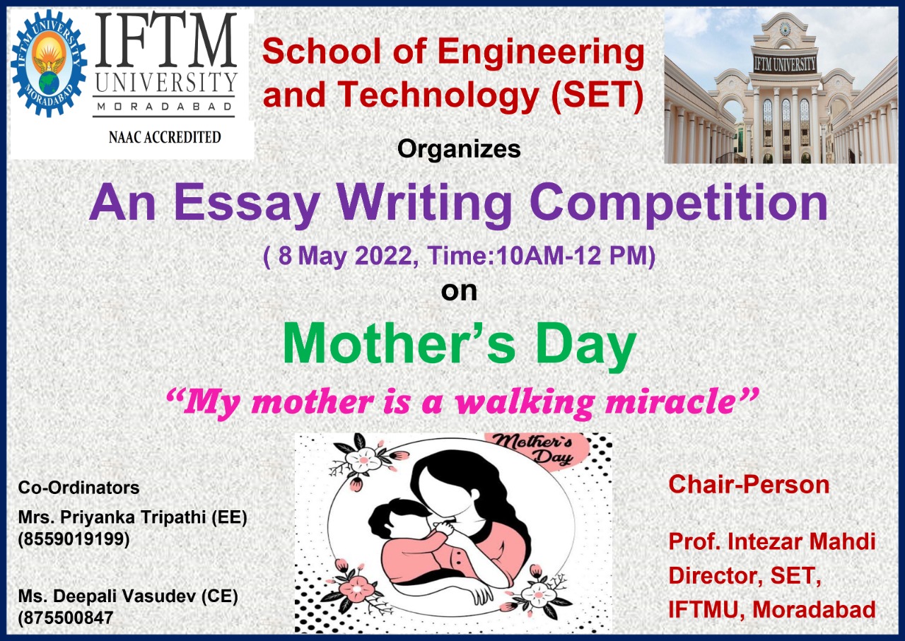 An Essay writing competition on Mother