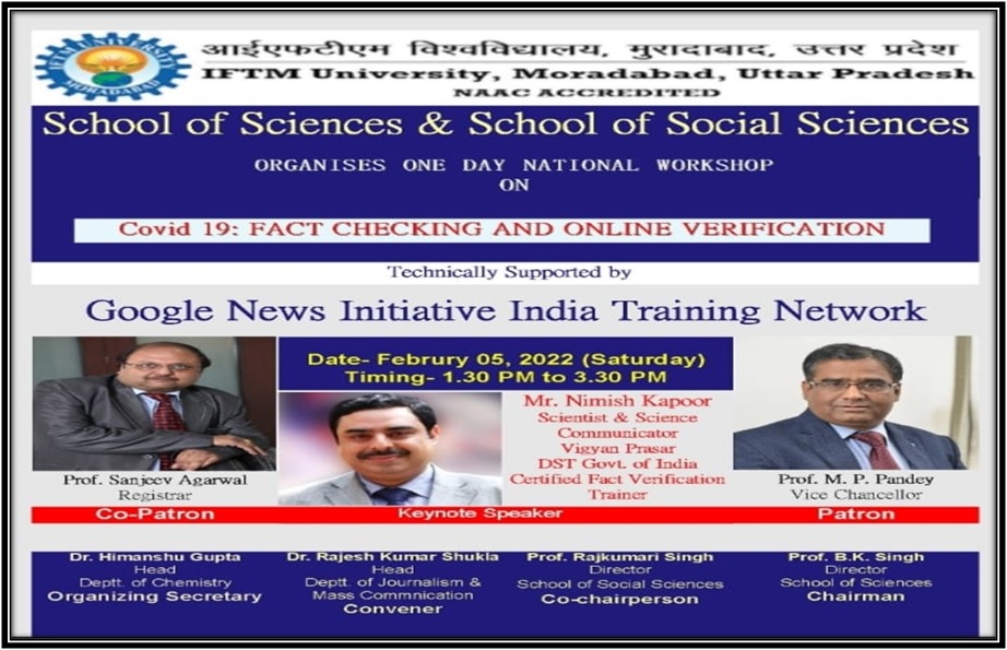 National Workshop on COVID-19: Fact Checking and Online Verification