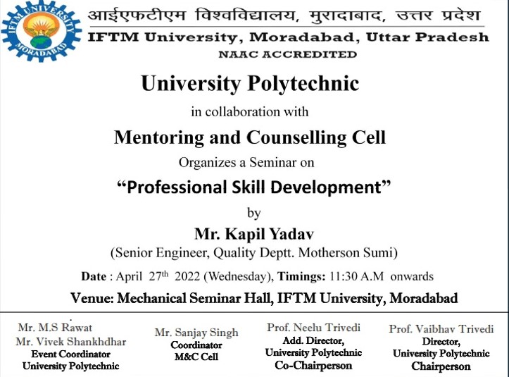 Seminar on Professional Skill Development