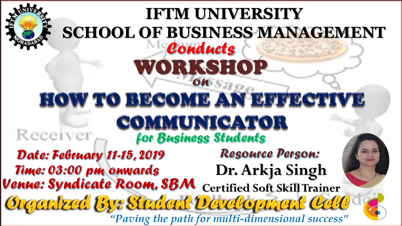 Workshop on "How to Become an Effective Communicator" for Business Students