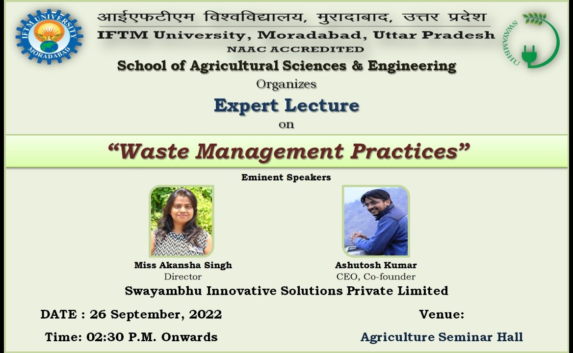 Expert Lecture on Waste Management Practices