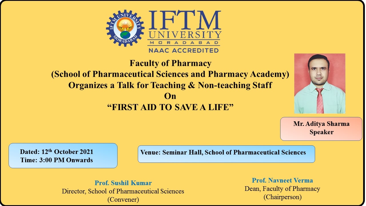 Talk for Teaching and Non Teaching Staff on First Aid to Save a Life
