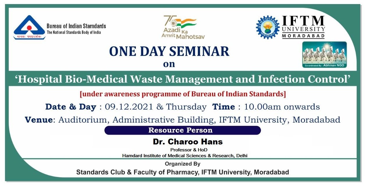 One Day Seminar on Hospital Bio-Medical Waste Management and Infection Control