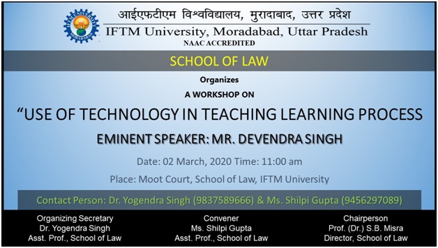 A Workshop on Use of Technology in Teaching Learning Process