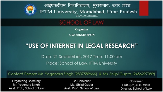 A Workshop on Use of Internet in Legal Research