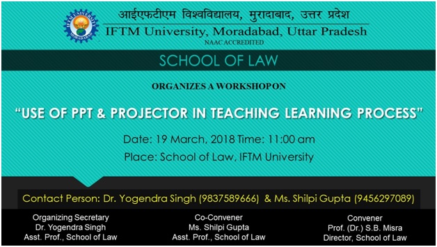 One day workshop on Use of PPT & Projector in Teaching Learning Process