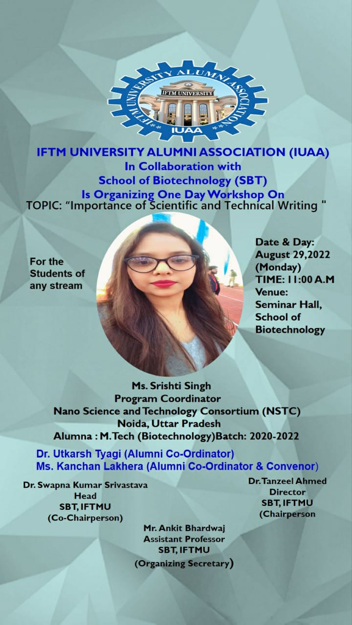 One Day Workshop on Importance of Scientific and Technical Writing 