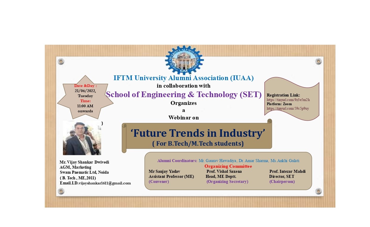 Webinar on Future Trends in Industry 