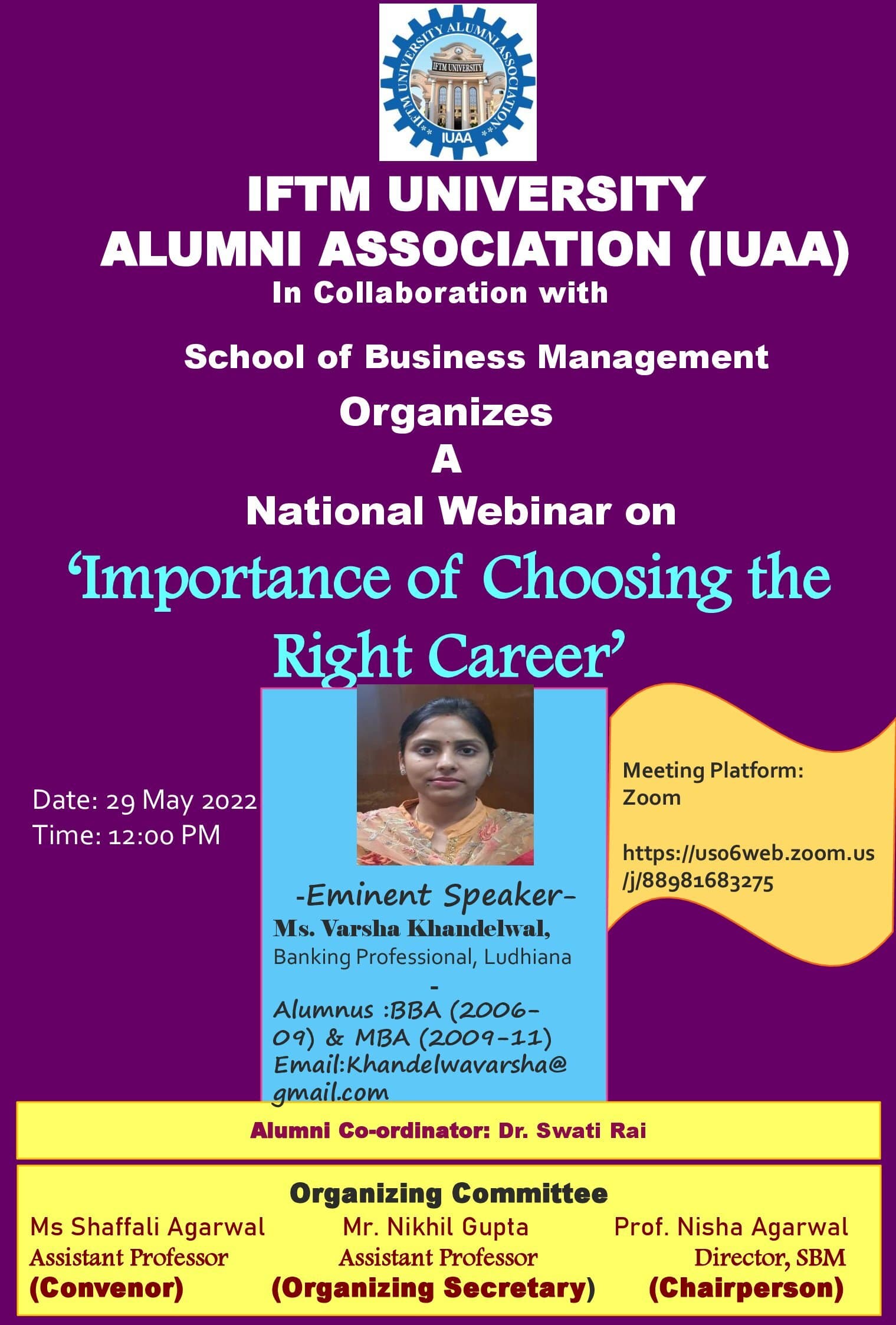Webinar on Importance of Choosing the Right Career