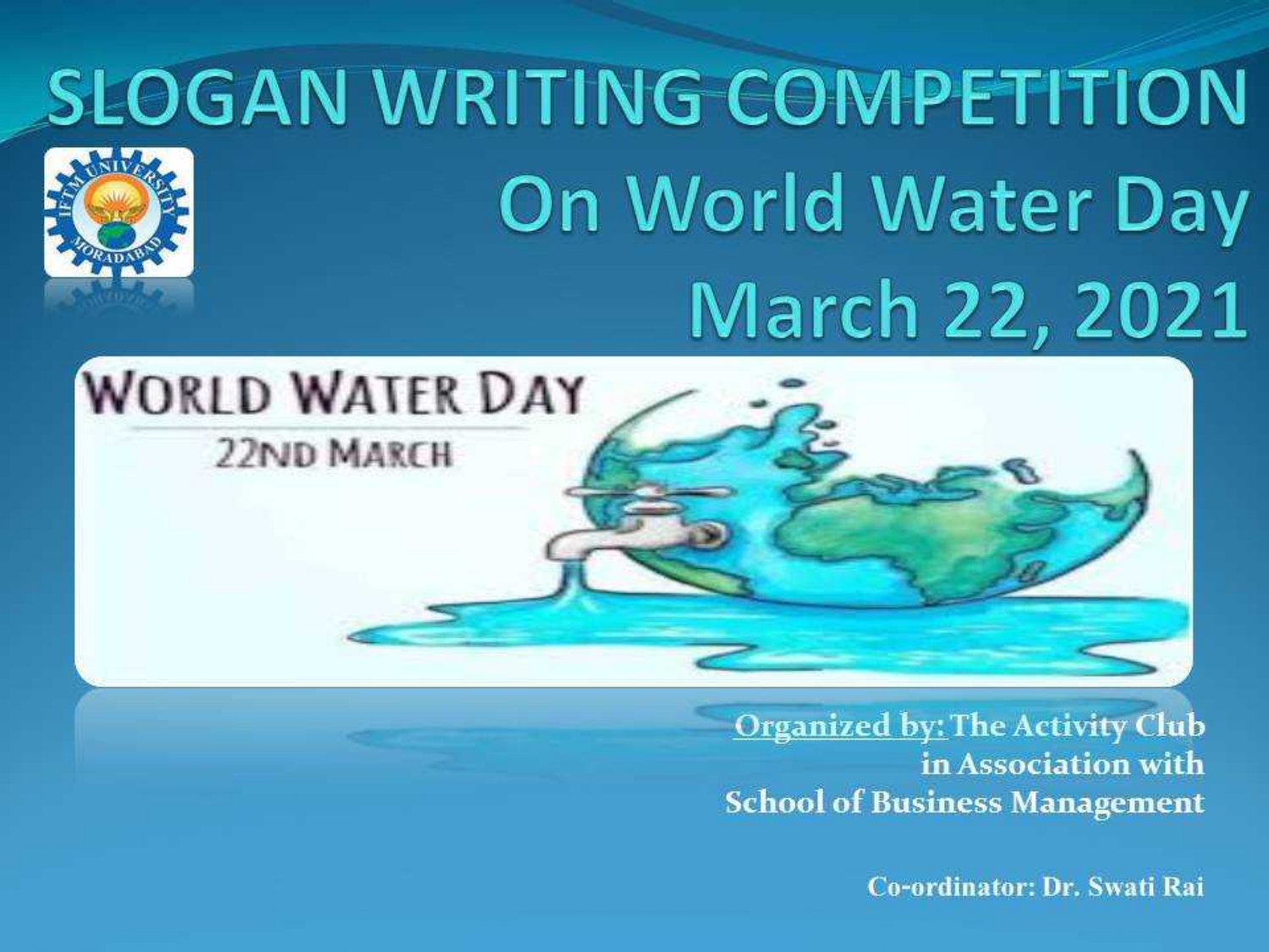 Slogan Writing Competition on World Water Day