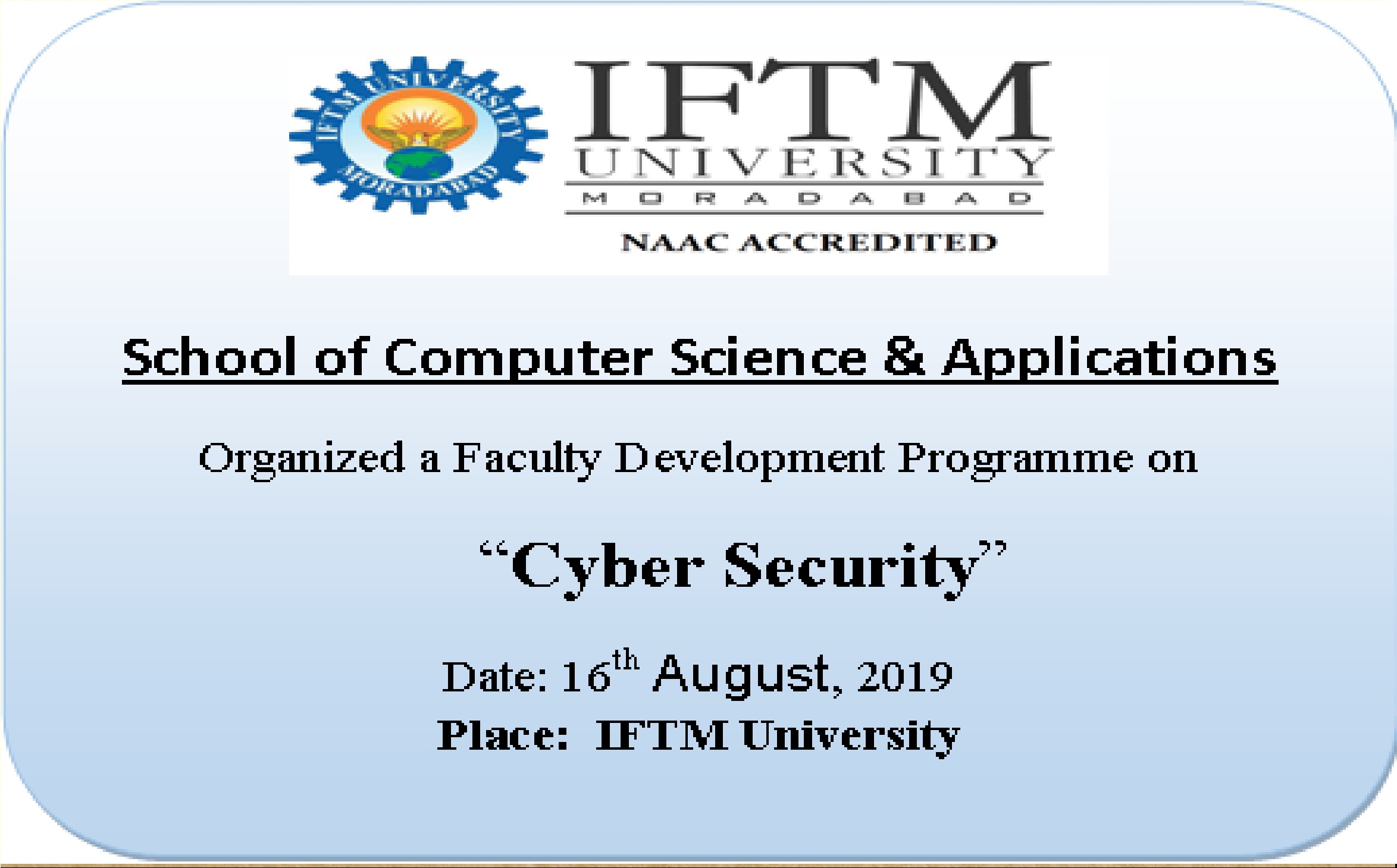 Faculty Development Programme on Cyber Security